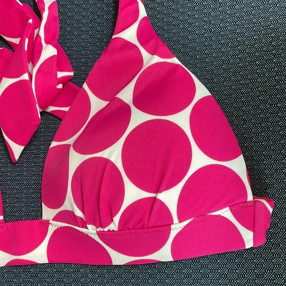 Victoria's Secret Push Up Halter Top Bikini Top, size Medium, Pink & White - Picture 11 of 14